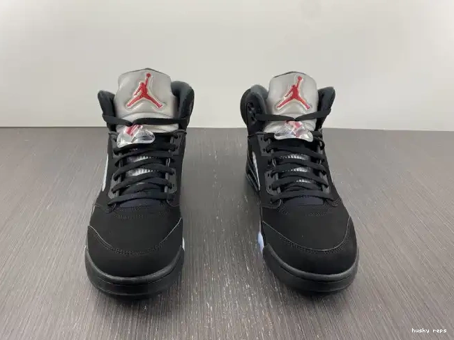 Rep Husky (2016) Retro Jordan 5 Black Metallic 845035-003 0612